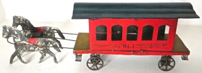 American Tin Toy Trolley   Circa 1880