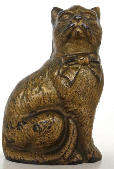 Seated "Cat With A Bow" Still Bank. American, Circa 1922