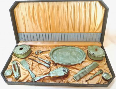 Art Deco Lady's Traveling Necessaire Ensemble American, Circa 1925