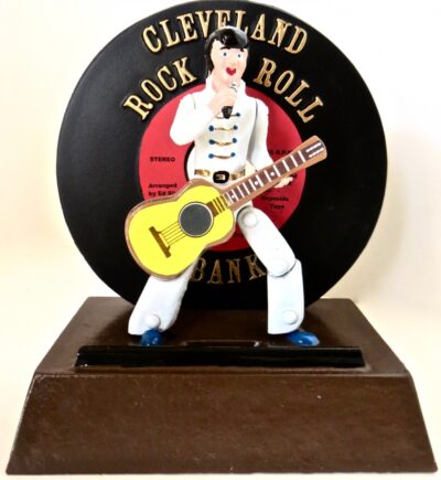 Elvis Presley Commemorative Mechanical Bank "Cleveland Rock and Roll" circa 2006