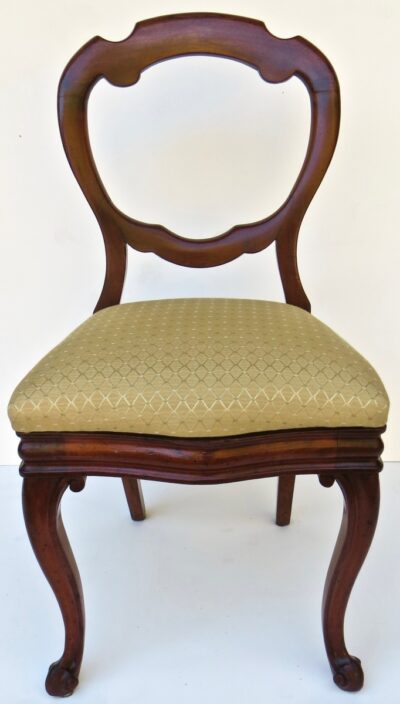 Traditional Victorian Balloon Back Side Chair. English, Circa 1870