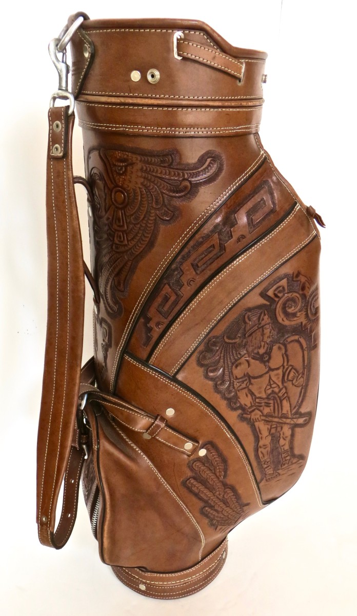 Unique Custom Made Hand Crafted Designer Golf Bag in Western Motif. Circa  1955 - Clive Devenish Antiques