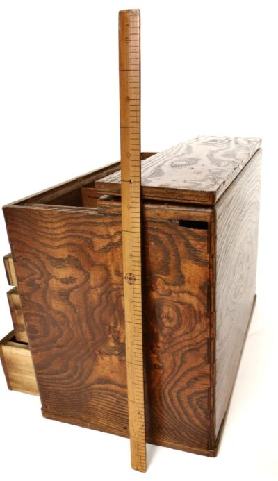 Japanese Miniature Tansu Work or Sewing Chest (Haribako) Taisho