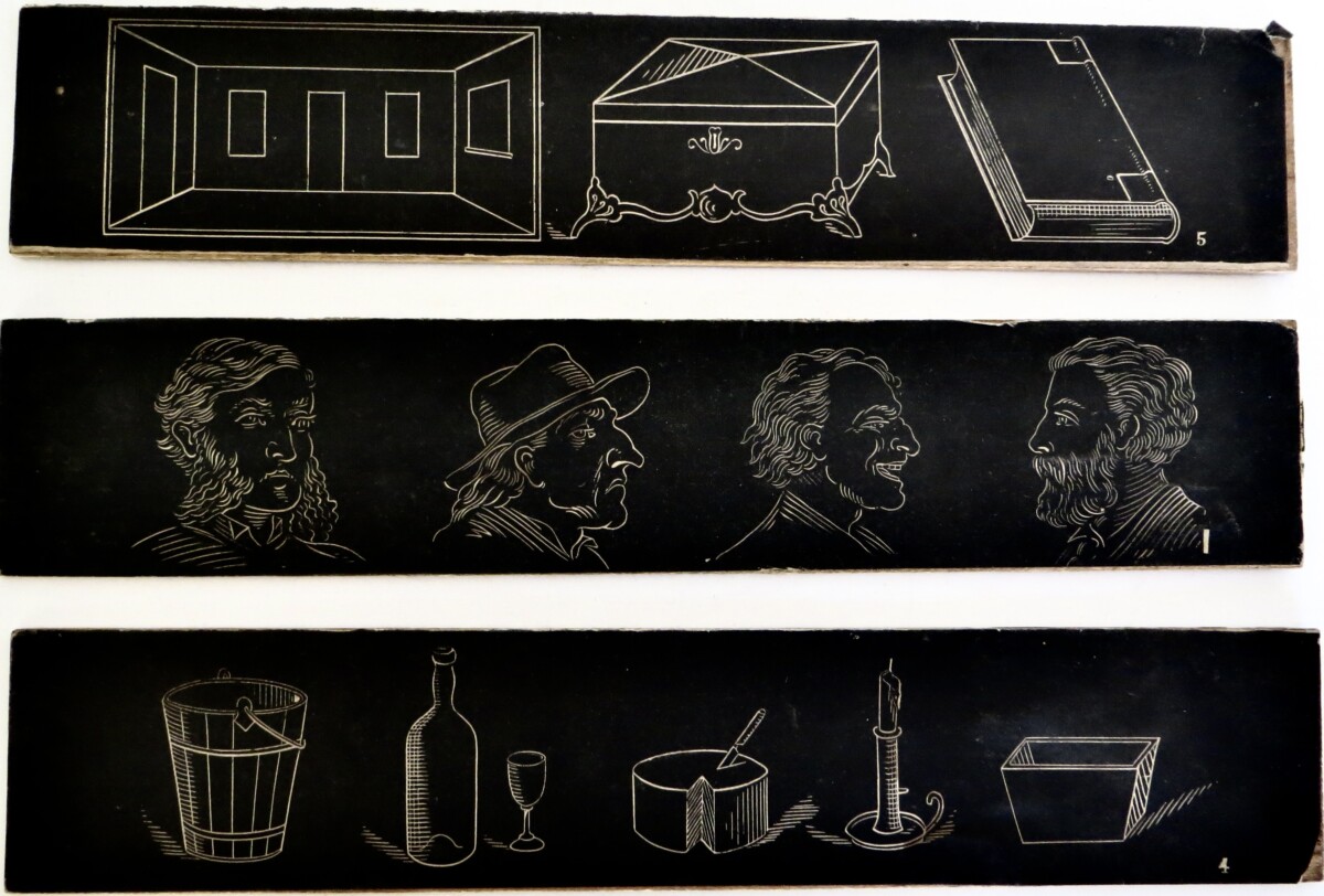 Child's Learning Desk Chalk Board, With Accessories; "Writing School Slate Desk", Circa 1875 - Image 13