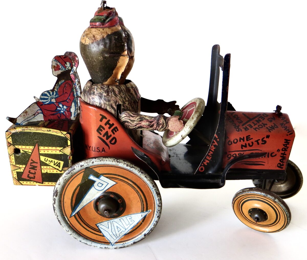 "OO-LA-LA!!" Vintage Wind-Up "Crazy Car" by The Louis Marx Toy Co. N.Y.C Ca 1930 - Image 2