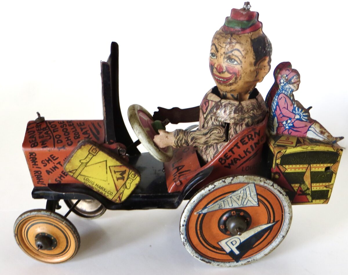 "OO-LA-LA!!" Vintage Wind-Up "Crazy Car" by The Louis Marx Toy Co. N.Y.C Ca 1930 - Image 6