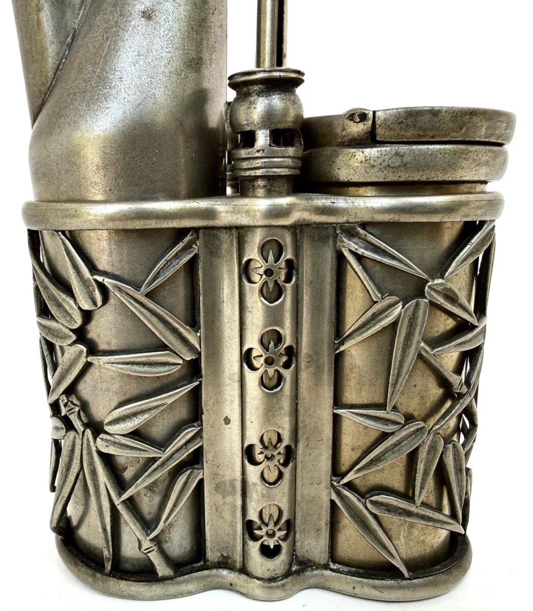 Fine Quality Late 19th Century Antique Chinese Qing Dynasty Paktong Water Pipe by (Hankou Rui Cheng) Marked - Image 7